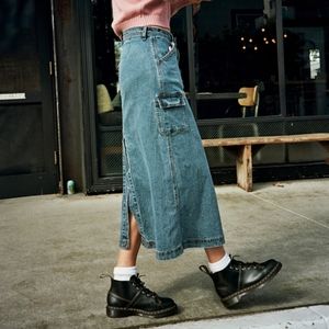 Brandy Melville Maxi Denim Skirt Size Small